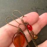 Fortune Cookie Earrings, Chinese Takeout Jewelry