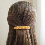 Transparent Orange Large French Barrette, 80mm
