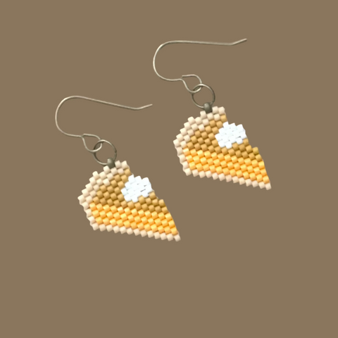 Pumpkin Pie Earrings For Thanksgiving, Christmas