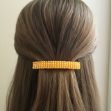 Transparent Orange Large French Barrette, 80mm