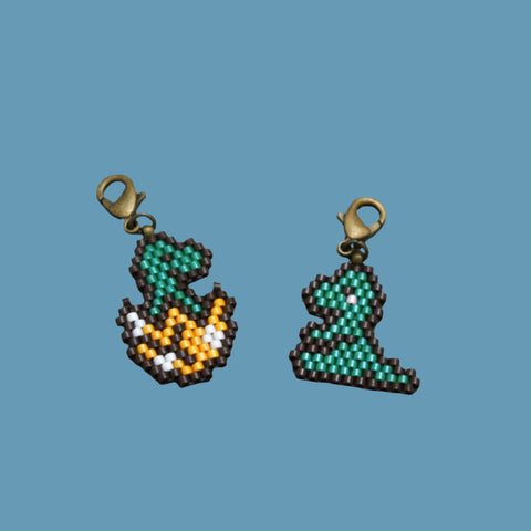 Baby Dinosaur Beaded Charm Set