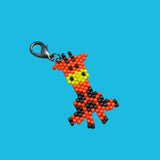 Baby Giraffe, Hand Beaded Charm With Lobster Clasp