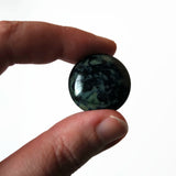 Large Marbled Gray And Black Round Glass Statement Ring