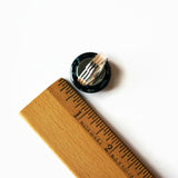 Large Marbled Gray And Black Round Glass Statement Ring