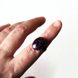 Dark Amethyst Adjustable Ring