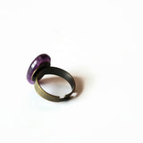 Dark Amethyst Adjustable Ring