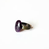 Dark Amethyst Adjustable Ring