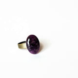 Dark Amethyst Adjustable Ring