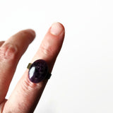 Dark Amethyst Adjustable Ring