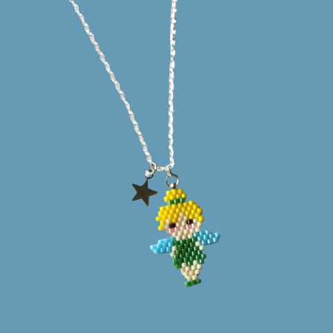 Petite Fairy Necklace With Small Star Accent On Adjustable Silver Tone Chain