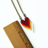 Retro Rainbow Cascading Heart Necklace