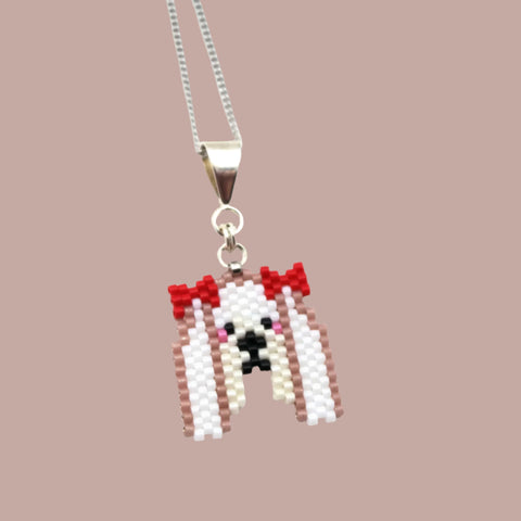 Beaded Maltese Necklace