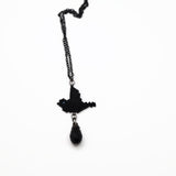 Blackbird Statement Necklace On Adjustable Black Chain