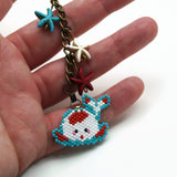 Chubby Koi Charm And Decor In Blue And Red