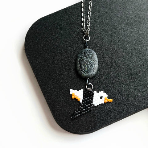 Beaded Gull Necklace