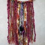 Plum And Rust Colored Earring Hanger And Wall Decor