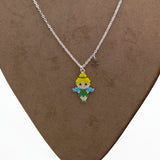 Petite Fairy Necklace With Small Star Accent On Adjustable Silver Tone Chain