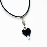 Small Bald Eagle Americana Beaded Charm On Adjustable Cord