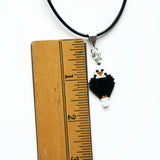 Small Bald Eagle Americana Beaded Charm On Adjustable Cord