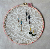 Pink Sakura Earring Organizer And Wall Decor