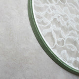 Sage Green Earring Hanger And Wall Decor With Ceramic Flower Accent