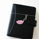 Pink Lips Beaded Charm