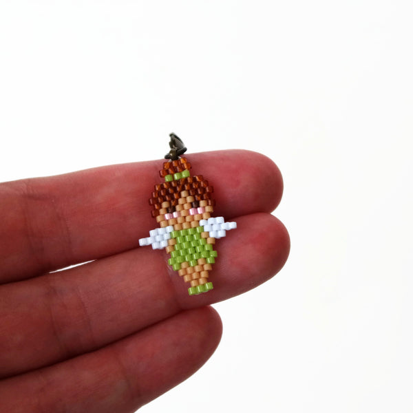 Small Beaded Fairy Charm With Lobster Clasp