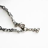Mini Skull And Cross Bones Statement Necklace With Ceramic Bone Accent