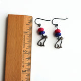 Silhouette Cat Dangle Earrings