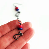 Silhouette Cat Dangle Earrings