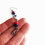 Silhouette Cat Dangle Earrings