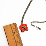 Beaded Baby Lion Charm On Adjustable Necklace