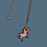 Sagittarius Centaur Sign Beaded Charm Necklace