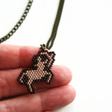 Sagittarius Centaur Sign Beaded Charm Necklace
