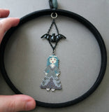 Vampire Queen Small Wall Decor With Black Bat Gothic Accent