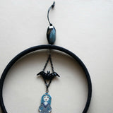 Vampire Queen Small Wall Decor With Black Bat Gothic Accent