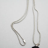 Penguin On Ice Cube Charm On Silver Tone Small Ball Chain Necklace