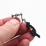 Red Winged Black Bird Screw Back Earrings For Non Pierced Ears