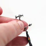 Red Winged Black Bird Screw Back Earrings For Non Pierced Ears