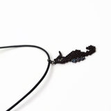 Hand Beaded Seahorse Necklace On Adjustable Black Leather Cord