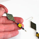 Long Summer Flower Earrings