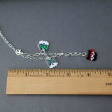 Mini Cat Trio Bracelet, Adjustable Silver Tone