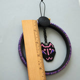 Cat Mask Beaded Wall Decor In Black, Pink, And Blue