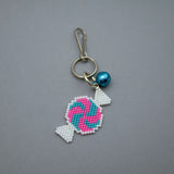 Pink And Blue Beaded Candy Charm
