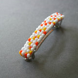 Candy Corn Inspired French Barrette, 80mm
