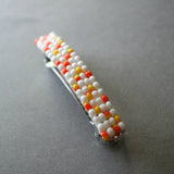 Candy Corn Inspired French Barrette, 80mm