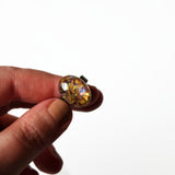 Topaz Colored Adjustable Cocktail Ring