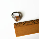 Topaz Colored Adjustable Cocktail Ring