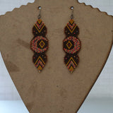 Fall Inspired Long Lunar Statement Earrings