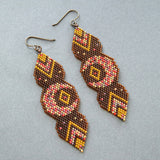 Fall Inspired Long Lunar Statement Earrings